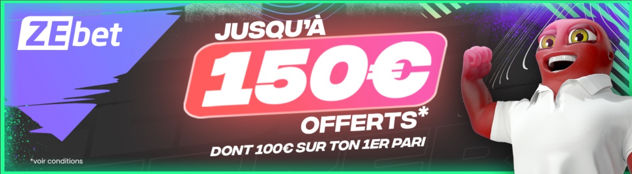 Zebet Avis des joueurs → Bonus de bienvenue 150€